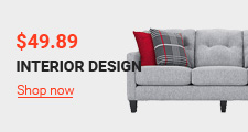 A couch with pillows on it and the words " for $ 8 9. 0 0 per interior design ".